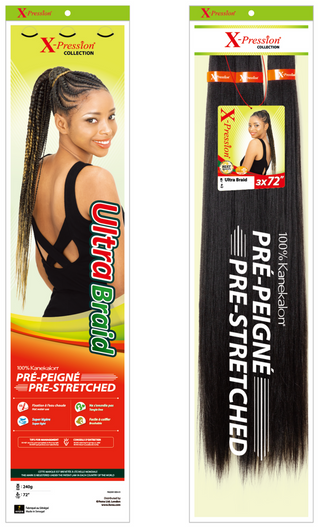 3 pack Xpression Ultra Braid Pre Stretched - Colour 1