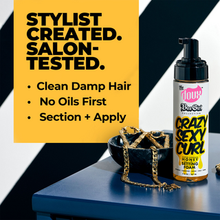 The Doux CraxySexyCurl Honey Setting Foam 7oz