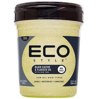 Ecostyle Black Castor & Flaxseed Oil Styling Gel 32oz