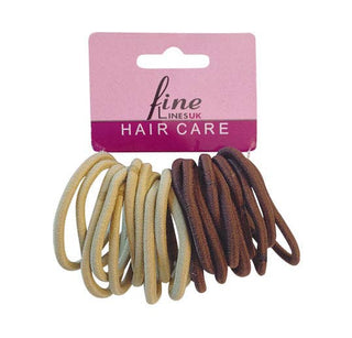 No-Snag Hair Bobbles - Beige & Brown (24 pcs)