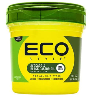 Ecostyle Avocado & Black Castor Styling Gel 8oz
