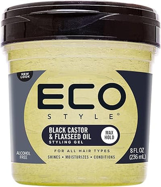 Ecostyle Black Castor & Flaxseed Oil Styling Gel 8oz